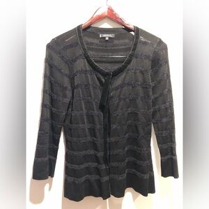 Black Striped Women's Sweater Anne Klein